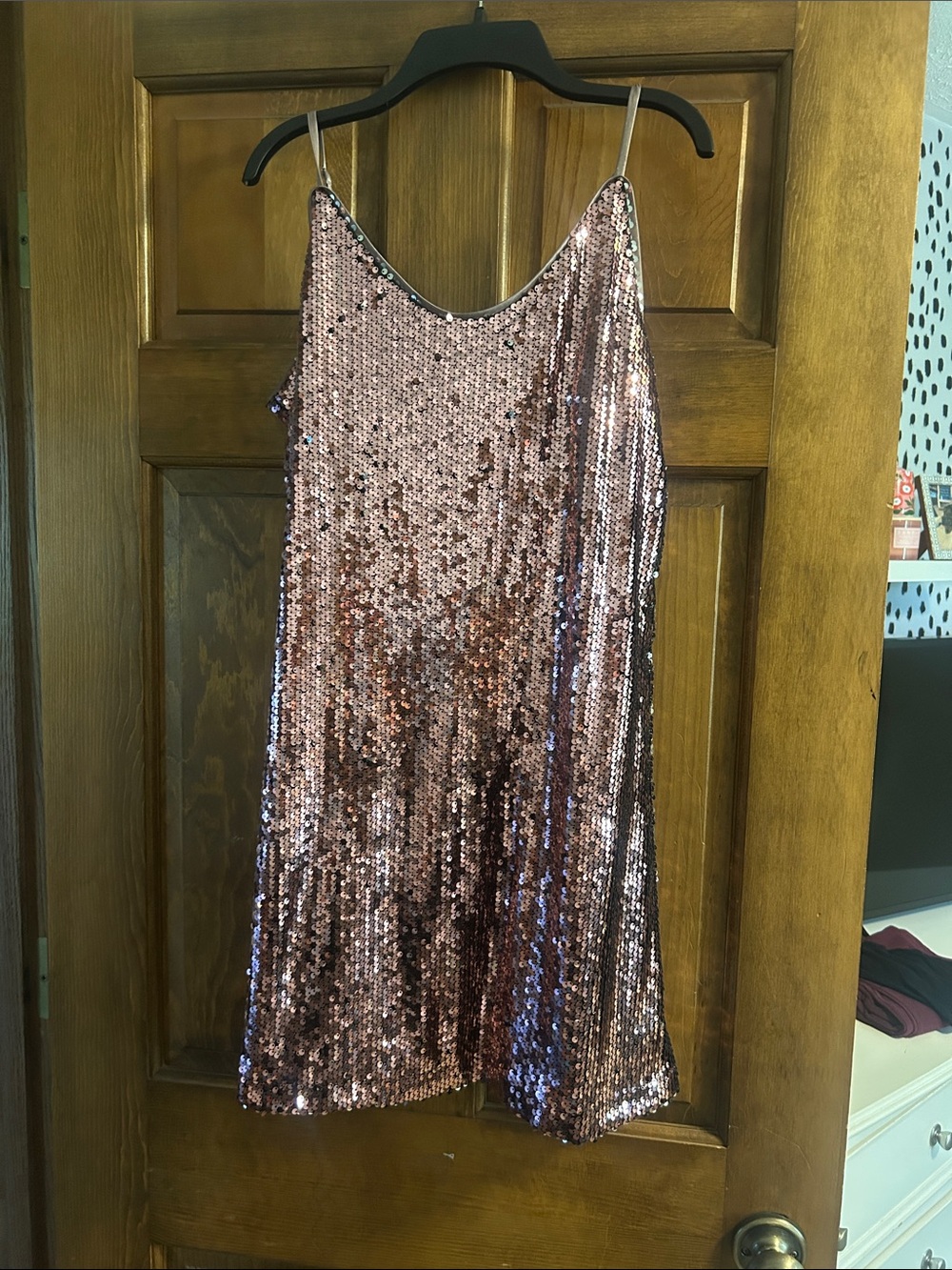 Sequin Slip Skirt in Rose Gold - Women's Party dress